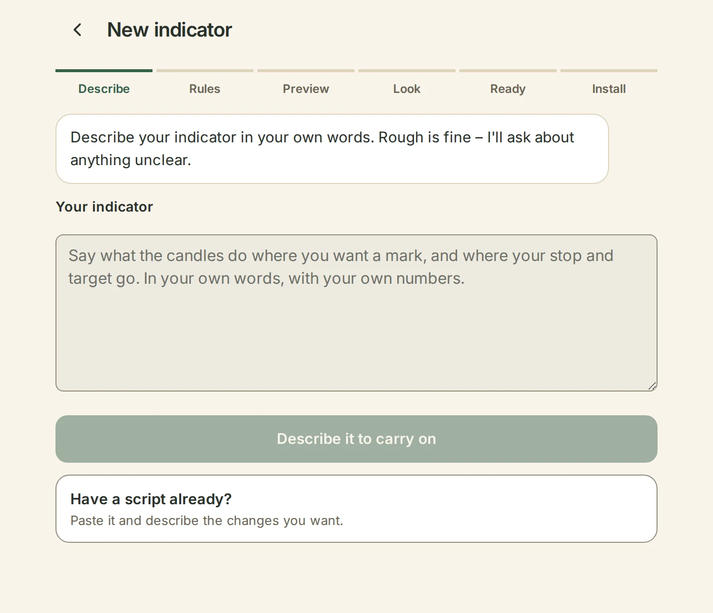 Describe your indicator in your own words